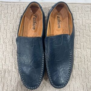 Men's Navy Slip-On Loafers